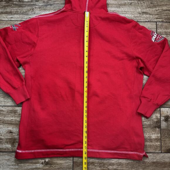 Majestic NHL Washington Capitals Hoodie Red Pullover Men's L Embroidered - Picture 11 of 14